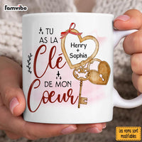 Personalized Couple French Tu As La Clé  De Mon Cœur Mug 30950 thumb 1