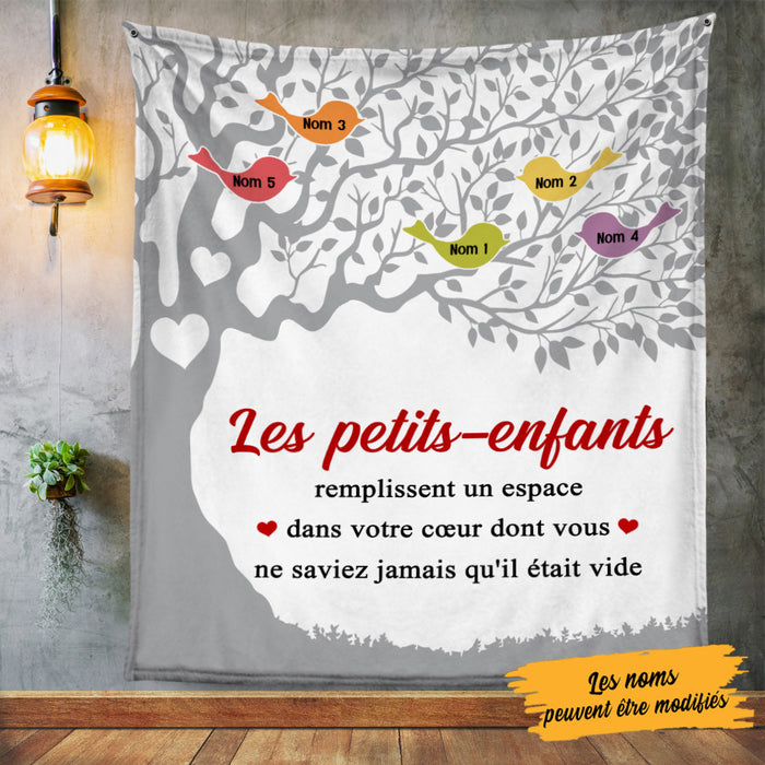 Personalized French Grand-mère Family Tree Grandma Blanket MR293 65O53 1