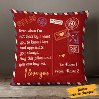 Personalized Long Distance Happy Valentine Pillow  DB311 81O58 (Insert Included) thumb 1