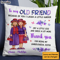 Personalized Gift For Friends My Unbiological Sister Pillow 30521 thumb 1