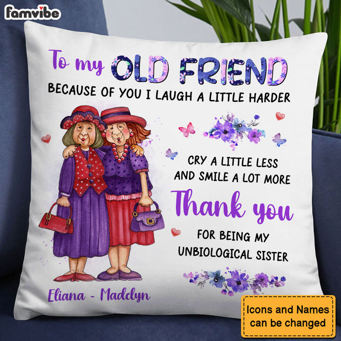 Personalized Gift For Friends My Unbiological Sister Pillow 30521 1