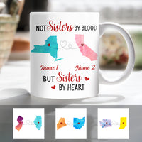 Personalized Sisters By Heart Long Distance Watercolor Mug SB2417 30O34 thumb 1
