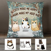 Personalized Cat Makes Me Happy Pillow JR222 26O36 thumb 1