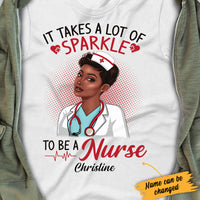 Personalized BWA Nurse Takes Lots Of Sparkle T Shirt AG271 67O34 thumb 1