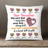 Personalized Hearts For Mom Grandma Pillow MR301 65O58 (Insert Included) thumb 1