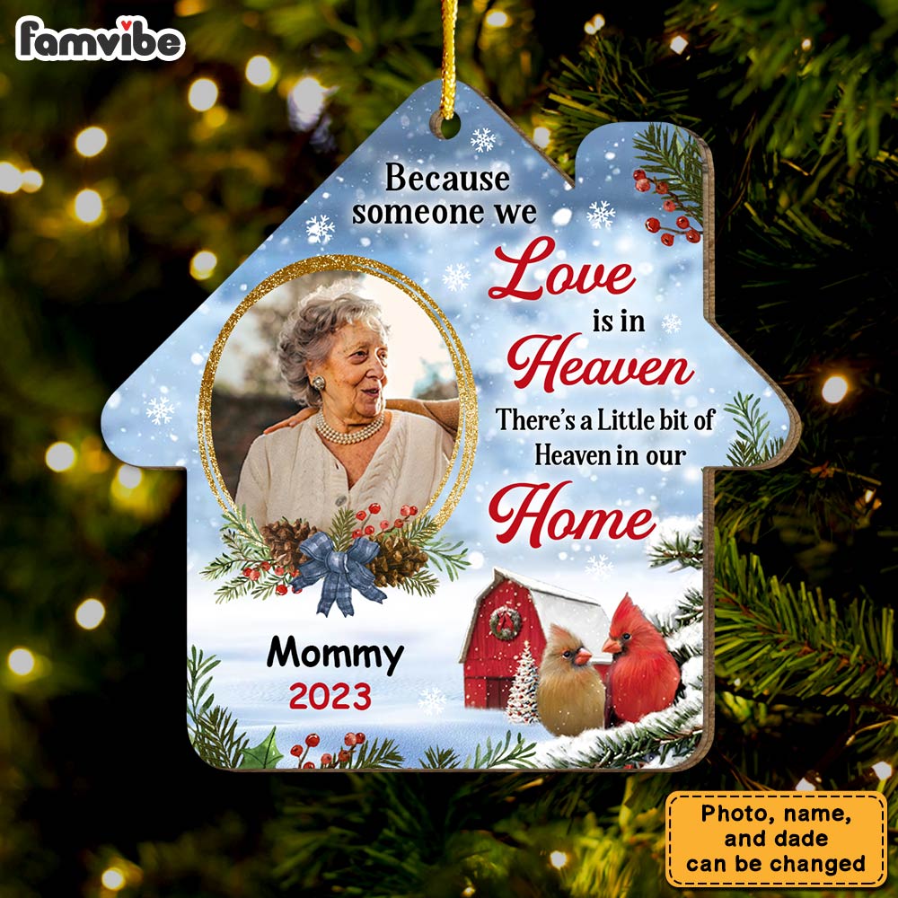 Personalized Memorial Gift Cardinal Someone We Love Is In Heaven Ornament 30071 Primary Mockup
