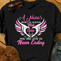 Grandma Nana's Heart Wide Open T Shirt  DB196 81O53 thumb 1