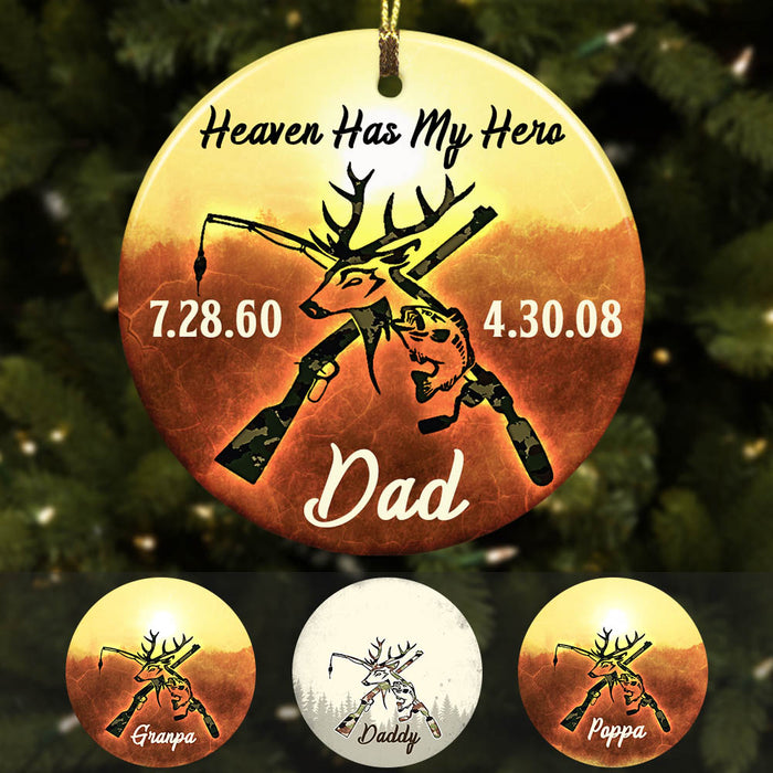 Personalized Haven Has My Hero Dad Memorial  Ornament OB53 67O60 1