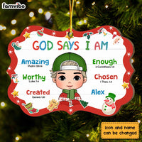 Personalized Christmas Gift For Grandson God Says I Am Benelux Ornament 30196 thumb 1