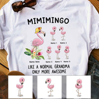 Personalized Mom Grandma Flamingo T Shirt JN114 26O58 thumb 1