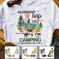 Personalized Camping Couple With Dog T Shirt MR152 95O57 thumb 1