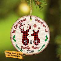 Personalized Deer Hunting Couple First Christmas  Ornament SB93 26O53 thumb 1