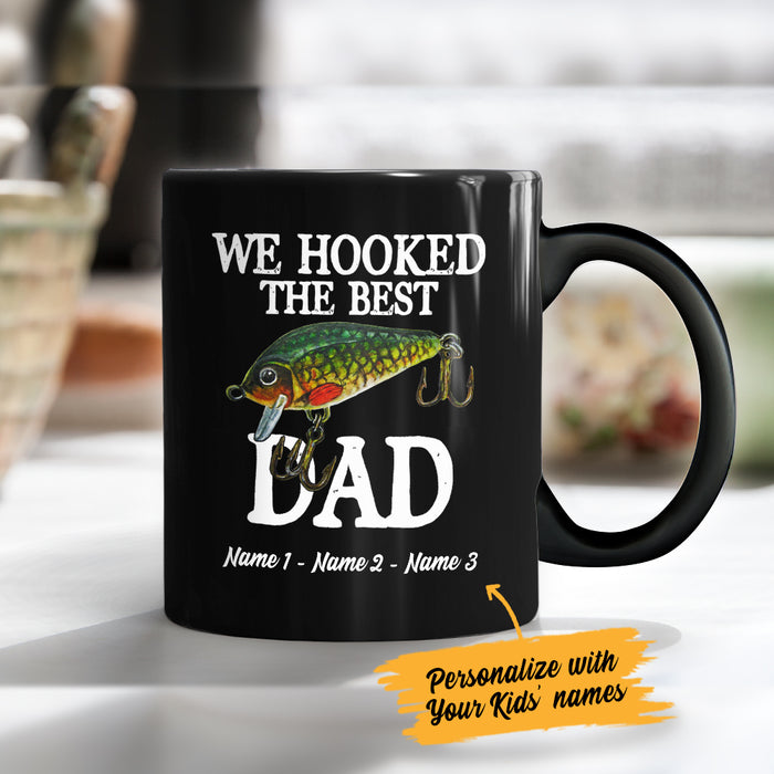 Personalized Dad Fishing Black Mug MY151 95O36 - Famvibe