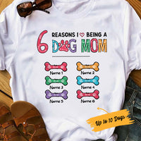 Personalized Reason I Love Being Dog Mom Pattern T Shirt FB11 30O53 thumb 1