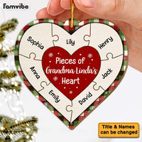 Personalized Grandma Gift Pieces Of Grandma's Heart Ornament 30182 thumb 1