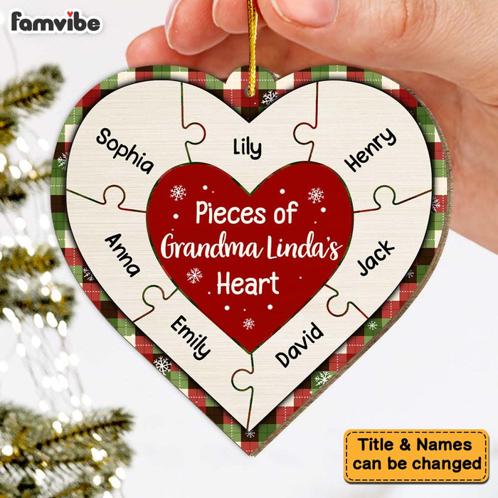 Personalized Grandma Gift Pieces Of Grandma's Heart Ornament 30182 1