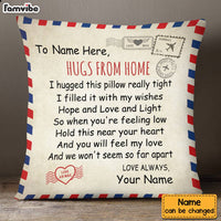 Personalized Hugs From Home Long Distance  Pillow SB295 85O34 thumb 1