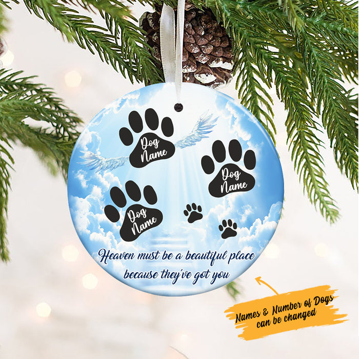 Personalized Dog Memorial Circle Ornament NB233 85O36 1