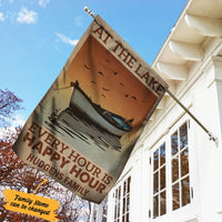 Personalized Lake Better Life Garden Flag JN261 95O34 thumb 1