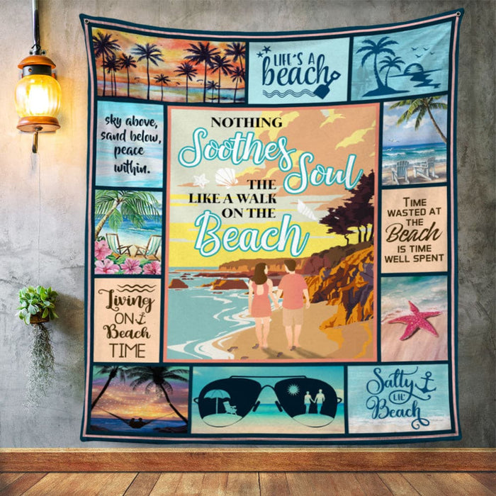 A Walk On The Beach Fleece Blanket JN272 30O58 1
