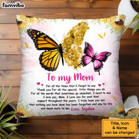 Personalized To My Mom Love You For Your Kind Support Pillow 32160 thumb 1