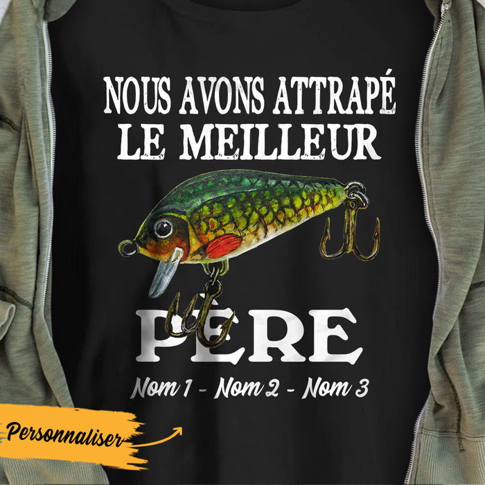 Personalized Dad Grandpa Fishing French Grand-père T Shirt MR313 95O36 1