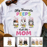 Personalized Cat Mom Easter Favorite Peeps T Shirt MR12 95O34 thumb 1