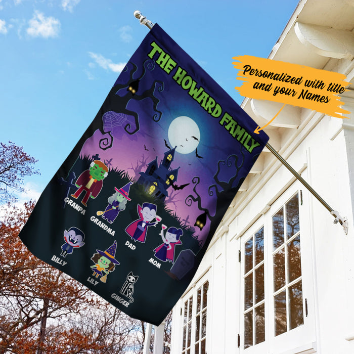Personalized Family Halloween Flag JL153 73O57 1