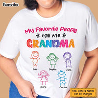 Personalized Mom Grandma Doodle T Shirt MY272 85O47 thumb 1