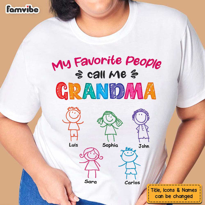 Personalized Mom Grandma Doodle T Shirt MY272 85O47 1