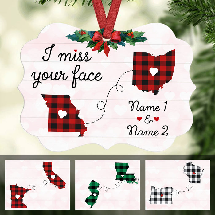 Personalized Long Distance Miss Your Face Benelux Ornament NB184 30O47 1
