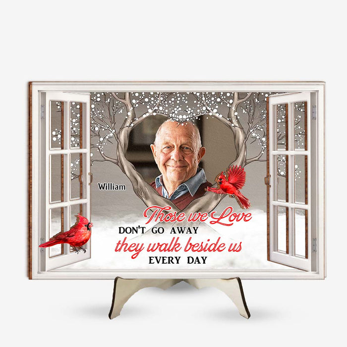 Personalized Memorial Gift Those We Love Don't Go Away 2 Layered Separate Wooden Plaque 31678 1