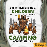 Personalized Camping Dad Grandpa Bear T Shirt MY152 95O47 thumb 1