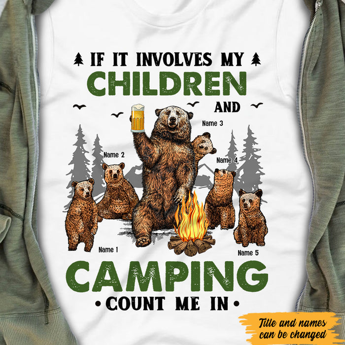 Personalized Camping Dad Grandpa Bear T Shirt MY152 95O47 1
