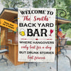 Personalized Backyard Bar Gardening Flag AG122 85O36 1