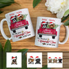 Personalized Dog  Red Truck Christmas The Most Wonderful Time Mug OB22 87O34 1