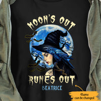 Personalized Witch Moon Out Runes Out Halloween T Shirt JL151 29O65 thumb 1