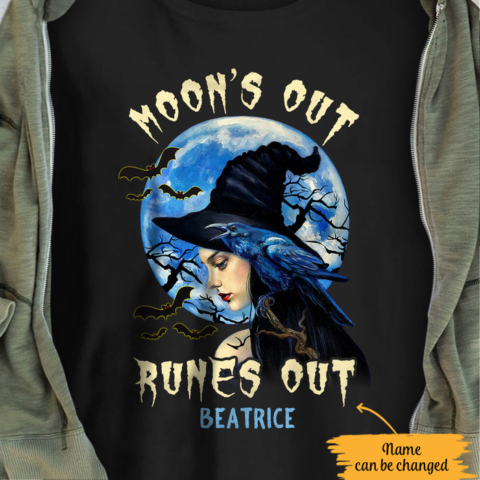 Personalized Witch Moon Out Runes Out Halloween T Shirt JL151 29O65 1