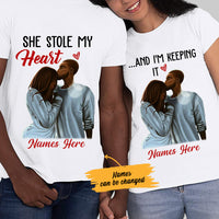 Personalized Stole My Heart BWA Couple T Shirt SB102 29O34 thumb 1