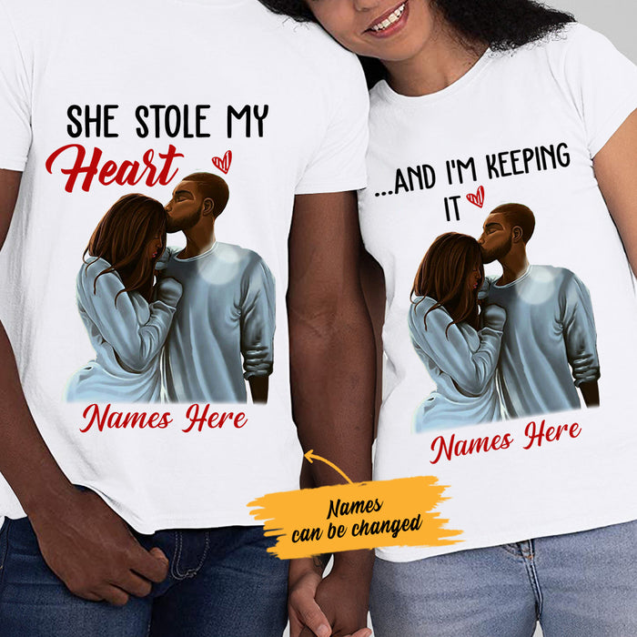 She Stole My Heart Teesmatching Couple T-shirtst Valentine