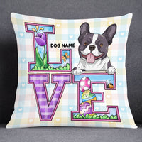 Personalized Love Easter Dog Mom Pillow FB104 24O53 thumb 1