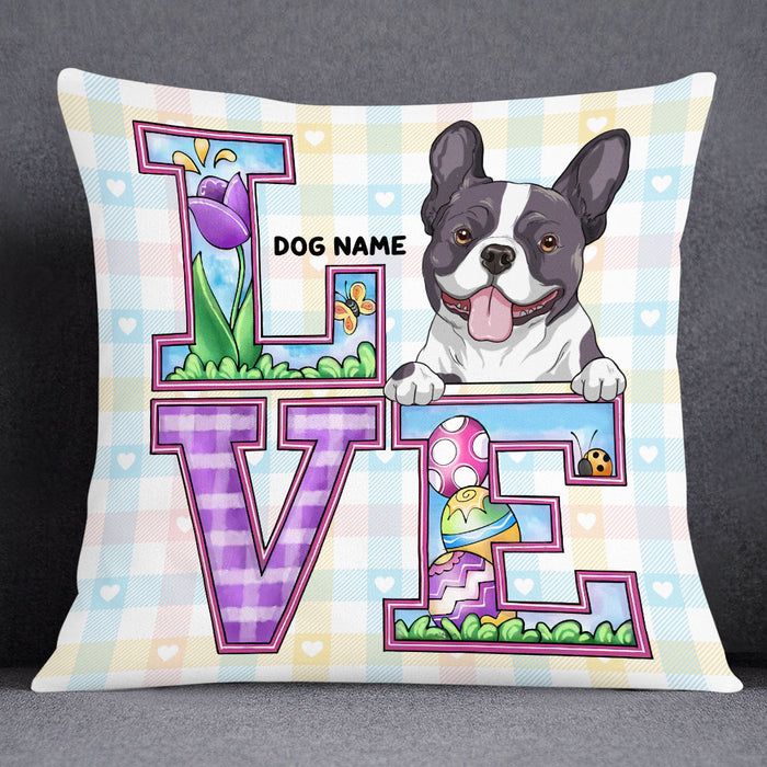 Personalized Love Easter Dog Mom Pillow FB104 24O53 1