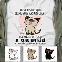Personalized I Am A Baby Cat Chat French T Shirt AP94 30O60 thumb 1