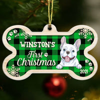 Personalized Dog First Christmas Bone Ornament NB111 87O53 thumb 1