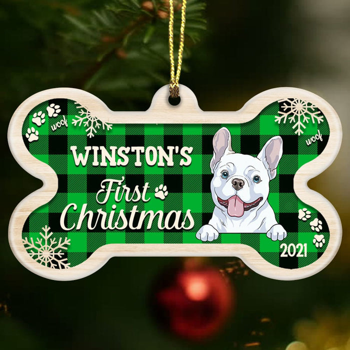 Personalized Dog First Christmas Bone Ornament NB111 87O53 1