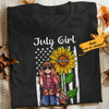 Personalized Hippie Girl And Sunflower America Flag T Shirt JN191 30O65 1