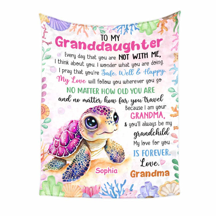 Personalized Gift For Granddaughter My Love Is For You Forever Blanket 32025 1