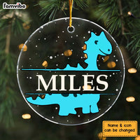 Personalized Dinasour Name Christmas Circle Ornament 30341 thumb 1