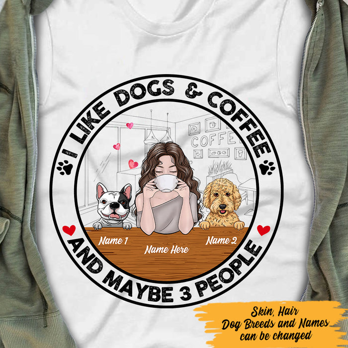 Personalized I Like Dog And Coffee T Shirt AP917 30O47 1
