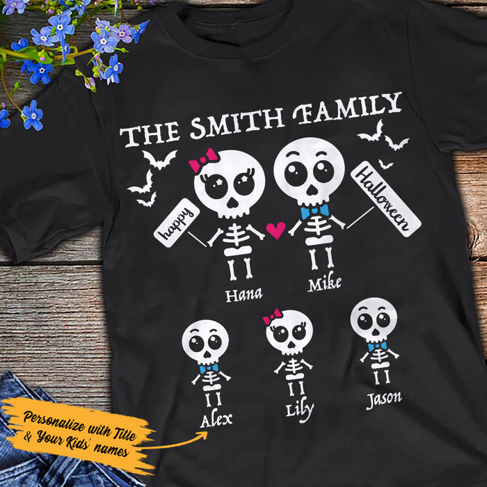 Personalized Halloween Skeleton Family T Shirt JL161 65O53 1